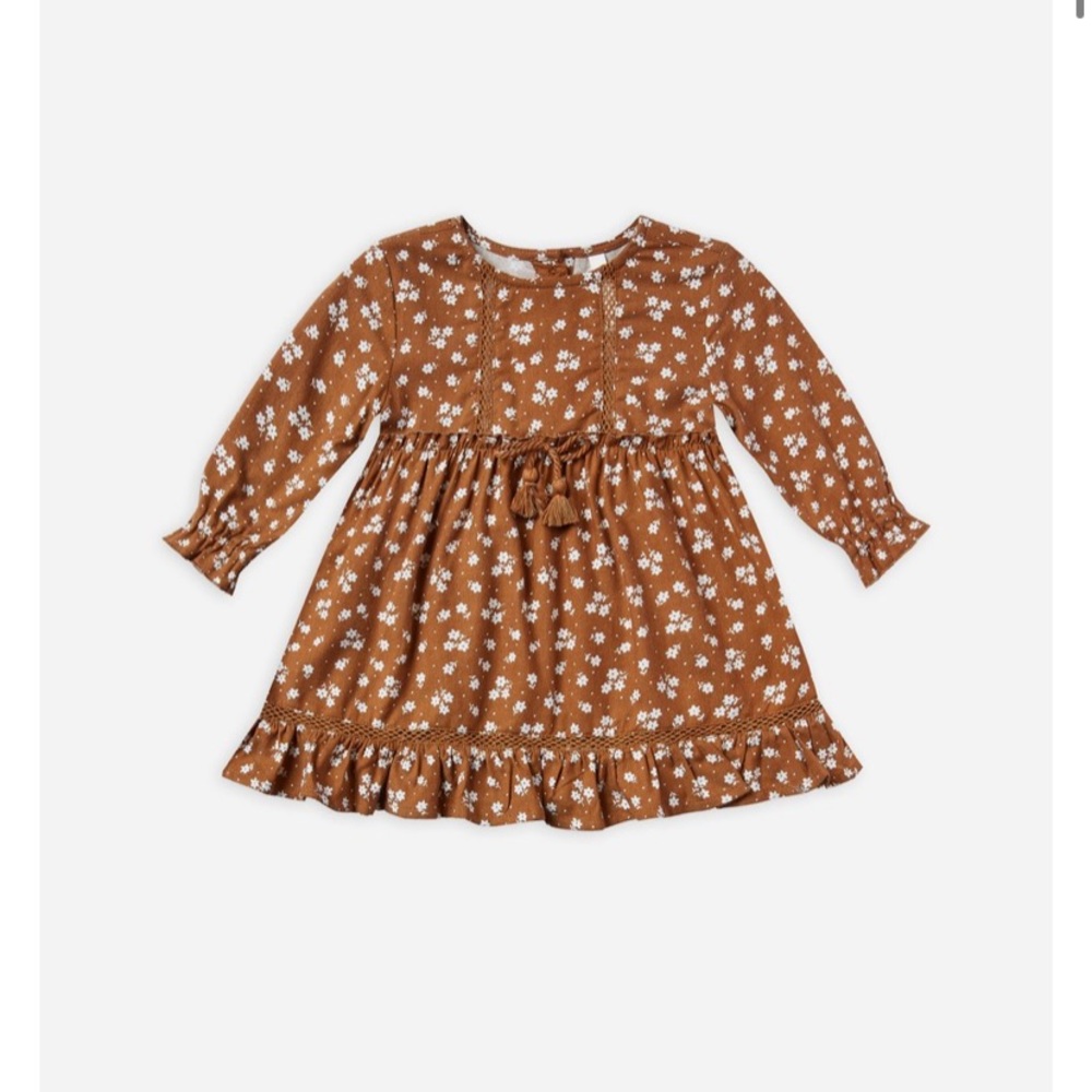 Rylee and cru ditsy Isabella dress in cinnamon